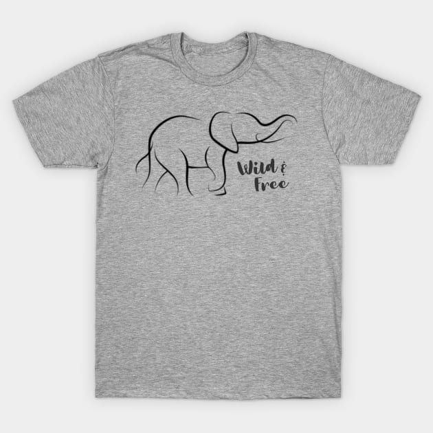 Wild and Free Elephant T-Shirt by SavvyDiva